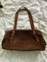 ROOTS Suede Leather Bowling Bag