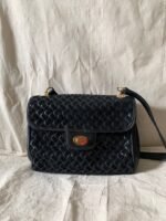 Vintage Bally Woven Suede Crossbody Bag
