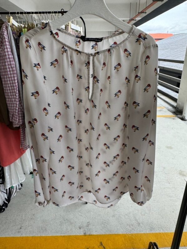 Zara Bird Printed Top