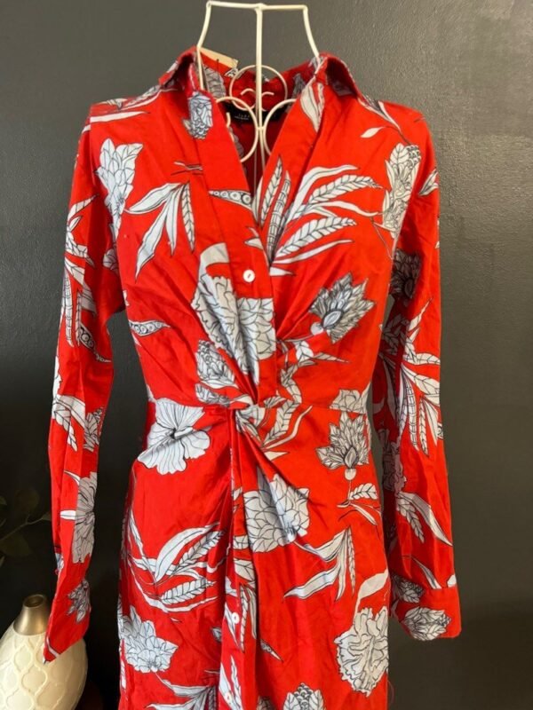 Zara Flower Red Dress