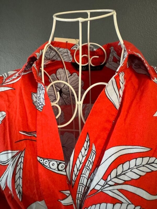 Zara Flower Red Dress