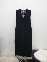 ZARA Long Sleeveless Black Vest