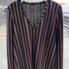 Zara Multi-Colour Striped Long Sleeves Top
